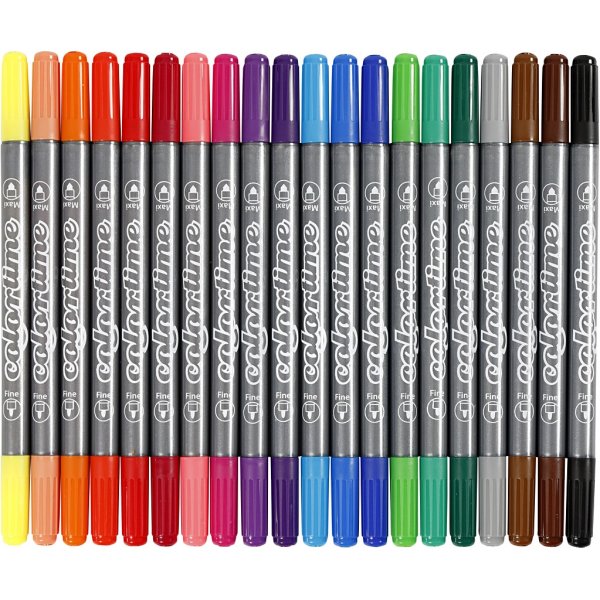 Colortime Doppelmarker - Standardfarben - 20 Stk Colortime Doppelmarker - Standardfarben - 20 Stk