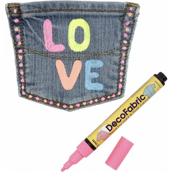 Deko-Textilstifte - 3 mm - Neonfarben - 6 Stk Deko-Textilstifte - 3 mm - Neonfarben - 6 Stk