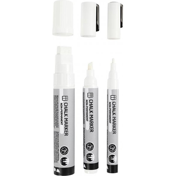 Kreidemarker - weiß - 3 Stk Kreidemarker - weiß - 3 Stk