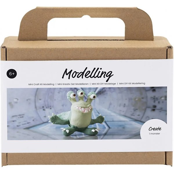 Mini-Bausatz zum Modellieren, hellgrn, dunkelgrn, Monster Lulu