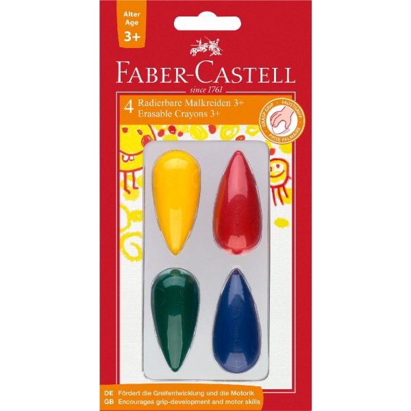Kindermalstifte Tropfenfrmig - 4 Farben