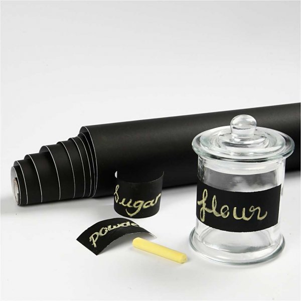 Tafelfolie für Schiefertafeln - Schwarz - 2 m Tafelfolie für Schiefertafeln - Schwarz - 2 m