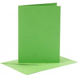 Karten und Umschläge - grün 10,5 x 15 cm - 6 Sets Karten und Umschläge - grün 10,5 x 15 cm - 6 Sets