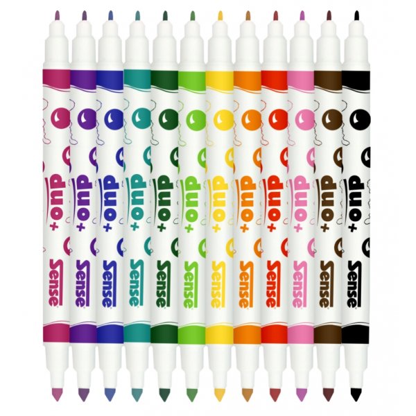 Faserstifte Double Tip Sense - 12 Stifte