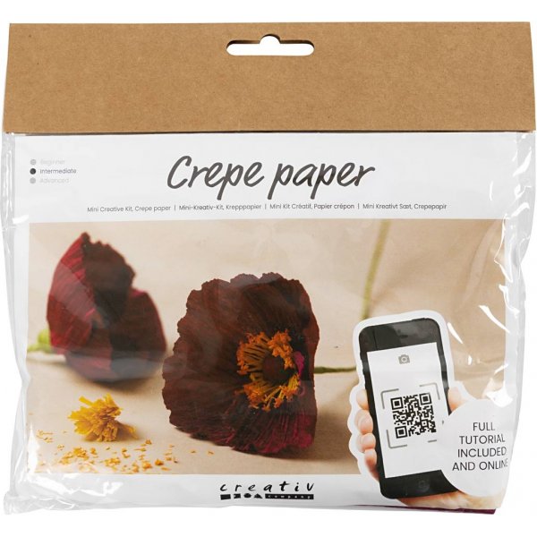 Mini-DIY-Kit Krepppapier - Mohn Mini-DIY-Kit Krepppapier - Mohn