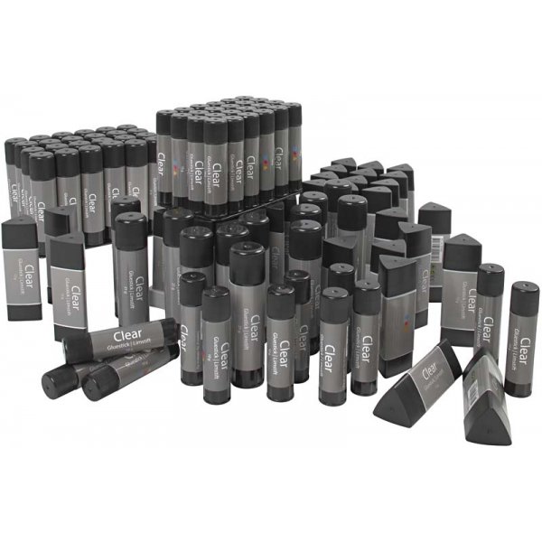 Transparente Klebestifte - verschiedene Größen - 96 Stück Transparente Klebestifte - verschiedene Größen - 96 Stück