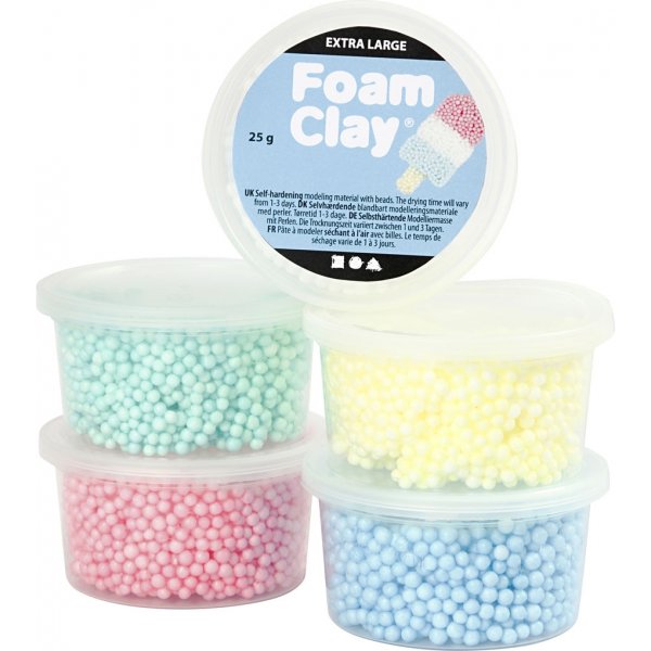 Foam Clay Extra Large - gemischte Farben - 5 x 25 g Foam Clay Extra Large - gemischte Farben - 5 x 25 g