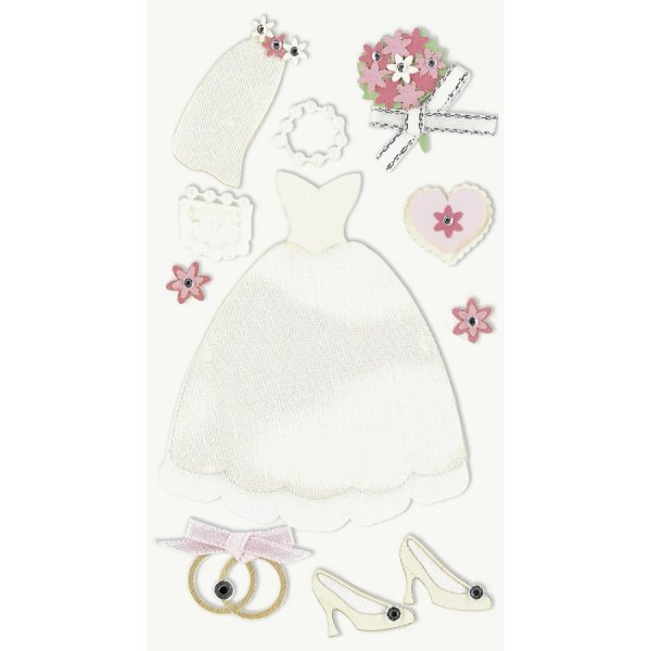 Aufklebermix - Hochzeitskleid