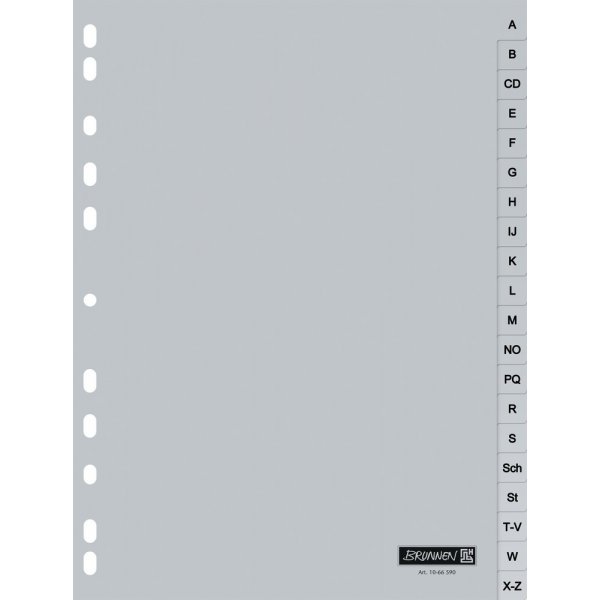 Register f�r Ringordner - A4-Kunststoff - 20 Register