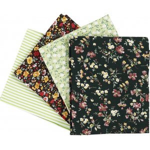 Patchworkstoff - grün - 4 Stk Patchworkstoff - grün - 4 Stk