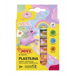 Ton - Jovi Plastilina - 6er-Pack in gemischten Pastellfarben 15 g Ton - Jovi Plastilina - 6er-Pack in gemischten Pastellfarben 15 g