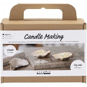 Mini-DIY-Kit - Sojakerze aus Austernschalen Mini-DIY-Kit - Sojakerze aus Austernschalen