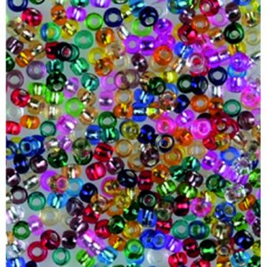 Rocailleperlen versilbert - gemischte Farben Rocailleperlen versilbert - gemischte Farben