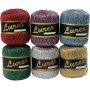 Lurexgarn - gemischte Farben - 6 x 25 g