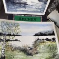 Kundenbild Aquarellblock, geklebt, kaltgepresste B�gen, 300 g - 23 x 31 cm