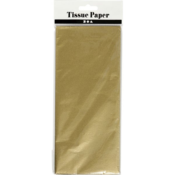 Seidenpapier - Gold - 50 x 70 cm - 14 g - 6 Blatt Seidenpapier - Gold - 50 x 70 cm - 14 g - 6 Blatt